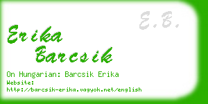 erika barcsik business card